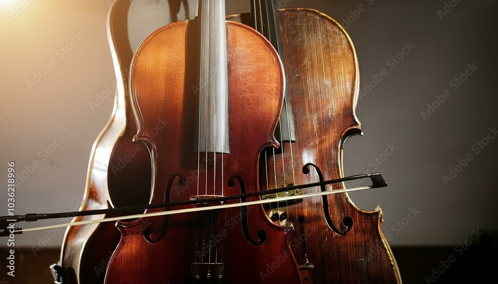 Fototapeta premium 비올라와 첼로 바이올린