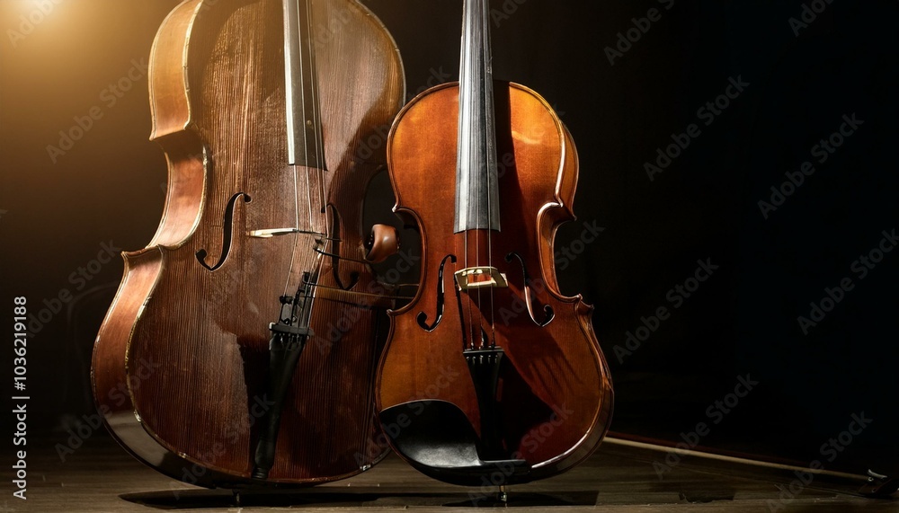 Fototapeta premium 비올라와 첼로 바이올린