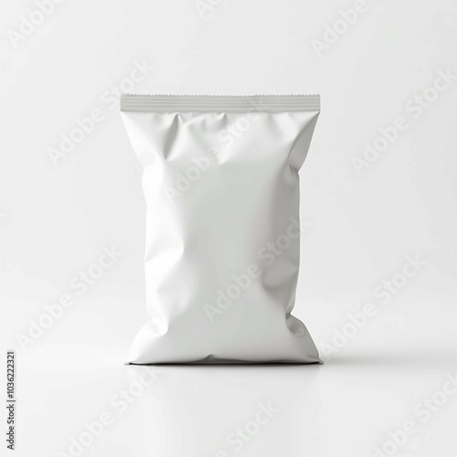 Versatile White Plastic Packaging Bag on Clean White Background