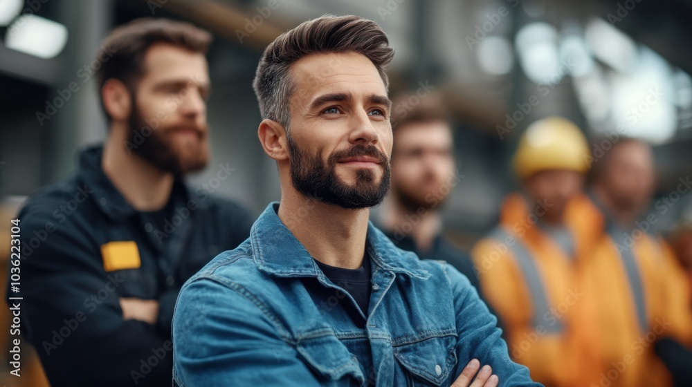 Fototapeta premium Workplace Safety Trainer Promotes Awareness and Prevention