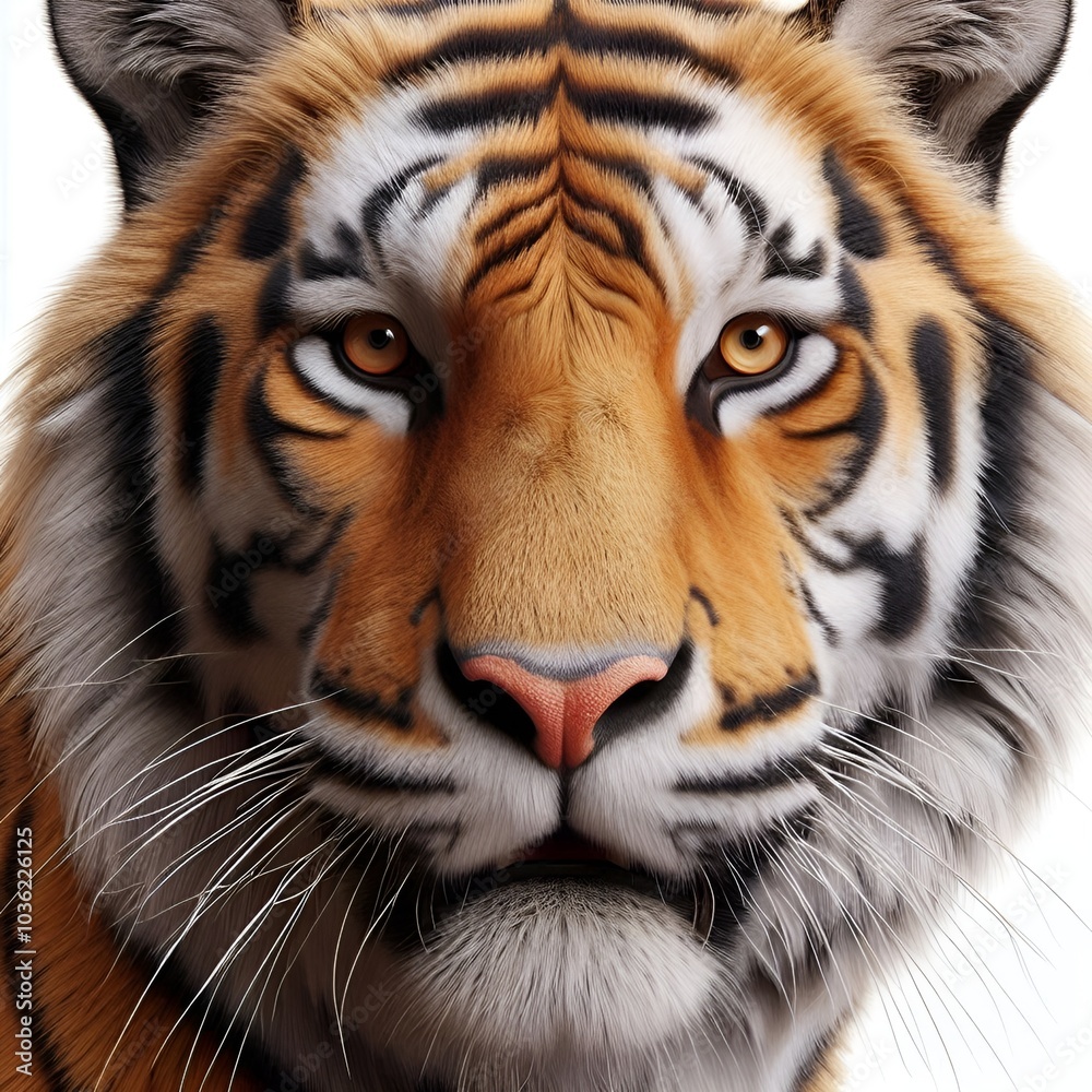 Naklejka premium An illustration depicting a tiger in a natural setting.