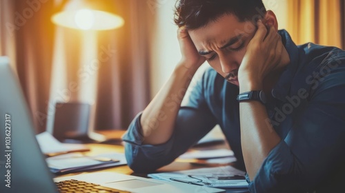 Stress and anxiety in workplace. Lower productivity. Corporate office environment.