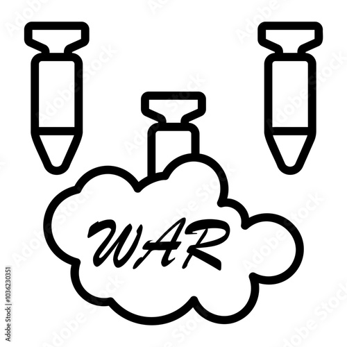 bombing Line Icon