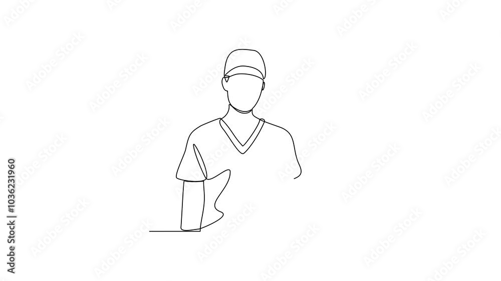Animated self drawing of Surgeon profession video design illustration. Surgeon profession design concept in simple continuous linear style. Dentist for educational presentation and business purpose. Animated self drawing of Surgeon profession video design illustration. Surgeon profession design concept in simple continuous linear style. Dentist for educational presentation and business purpose.