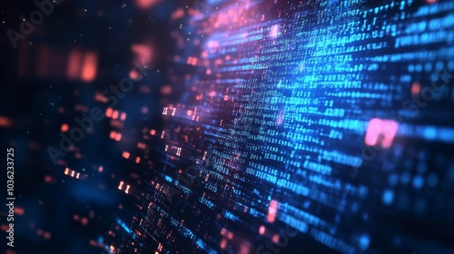 Wallpaper Mural Digital abstract background. Network abilities. Intelligence data transfer. AI and technology. Torontodigital.ca