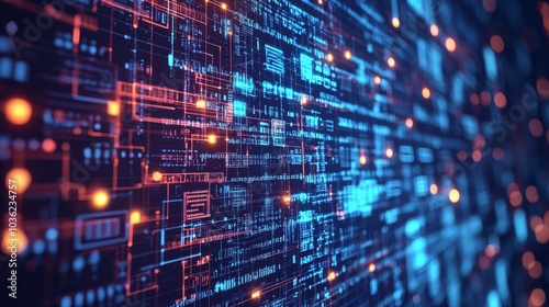 Wallpaper Mural Data transfer automation. AI and smart technological. Torontodigital.ca