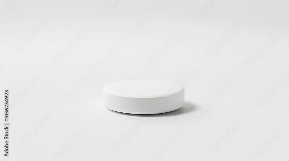 White medicine pill tablet on white background - a symbol of purity and healing. This pristine white pill on an equally white backdrop represents the potential for health and recovery White medicine pill tablet on white background - a symbol of purity and healing. This pristine white pill on an equally white backdrop represents the potential for health and recovery