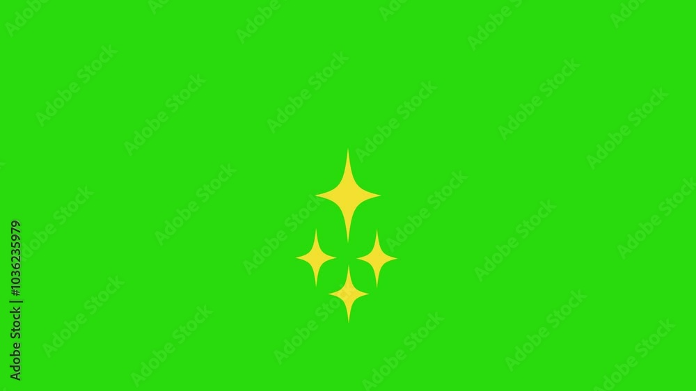 Twinkle star glitter sparkle, flat, vector, doodle style stars twinkling, glittering on green screen background, night sky. Twinkle star glitter sparkle, flat, vector, doodle style stars twinkling, glittering on green screen background, night sky.