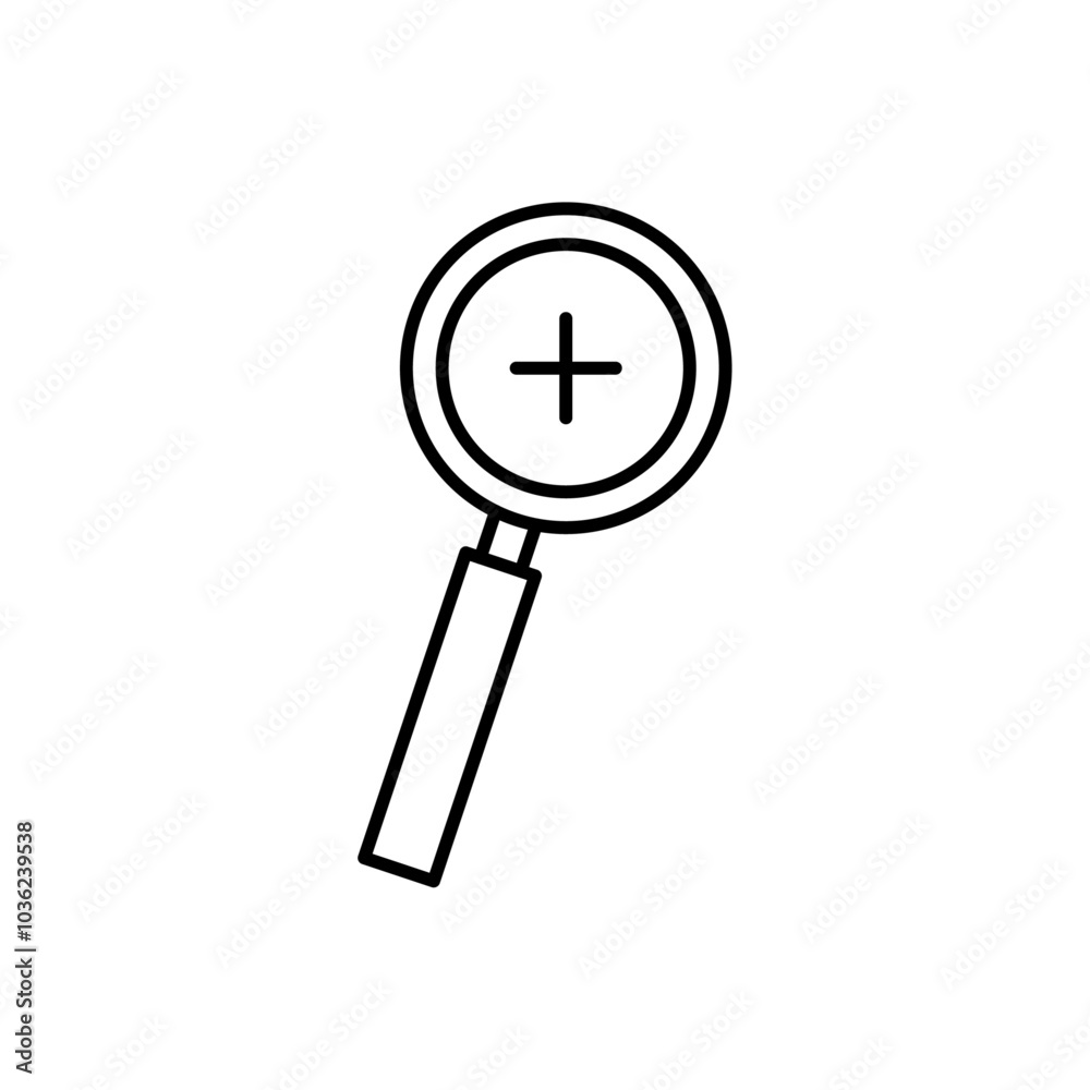 zoom in icon Flat logo isolated symbol zoom in icon Flat logo isolated symbol