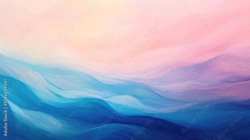 An abstract image of soft waves flowing into an endless horizon, representing the infinite emptiness and the peace of letting go An abstract image of soft waves flowing into an endless horizon, representing the infinite emptiness and the peace of letting go