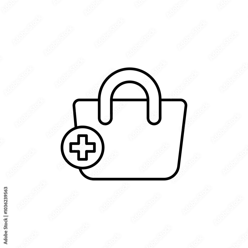 add to bag icon Flat logo isolated symbol add to bag icon Flat logo isolated symbol