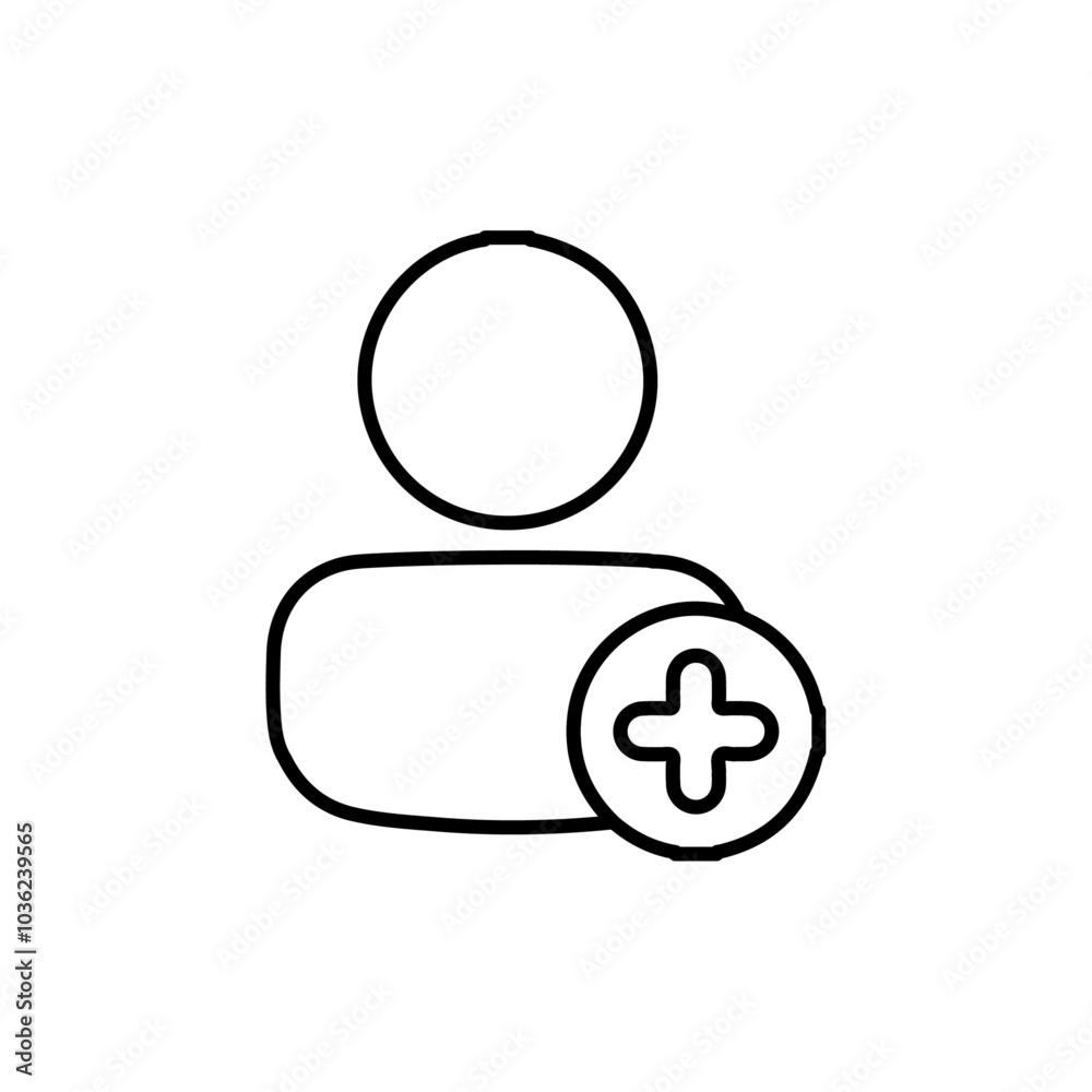 add user icon Flat logo isolated symbol add user icon Flat logo isolated symbol