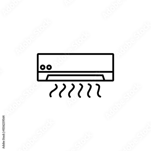 ac icon Flat logo isolated symbol