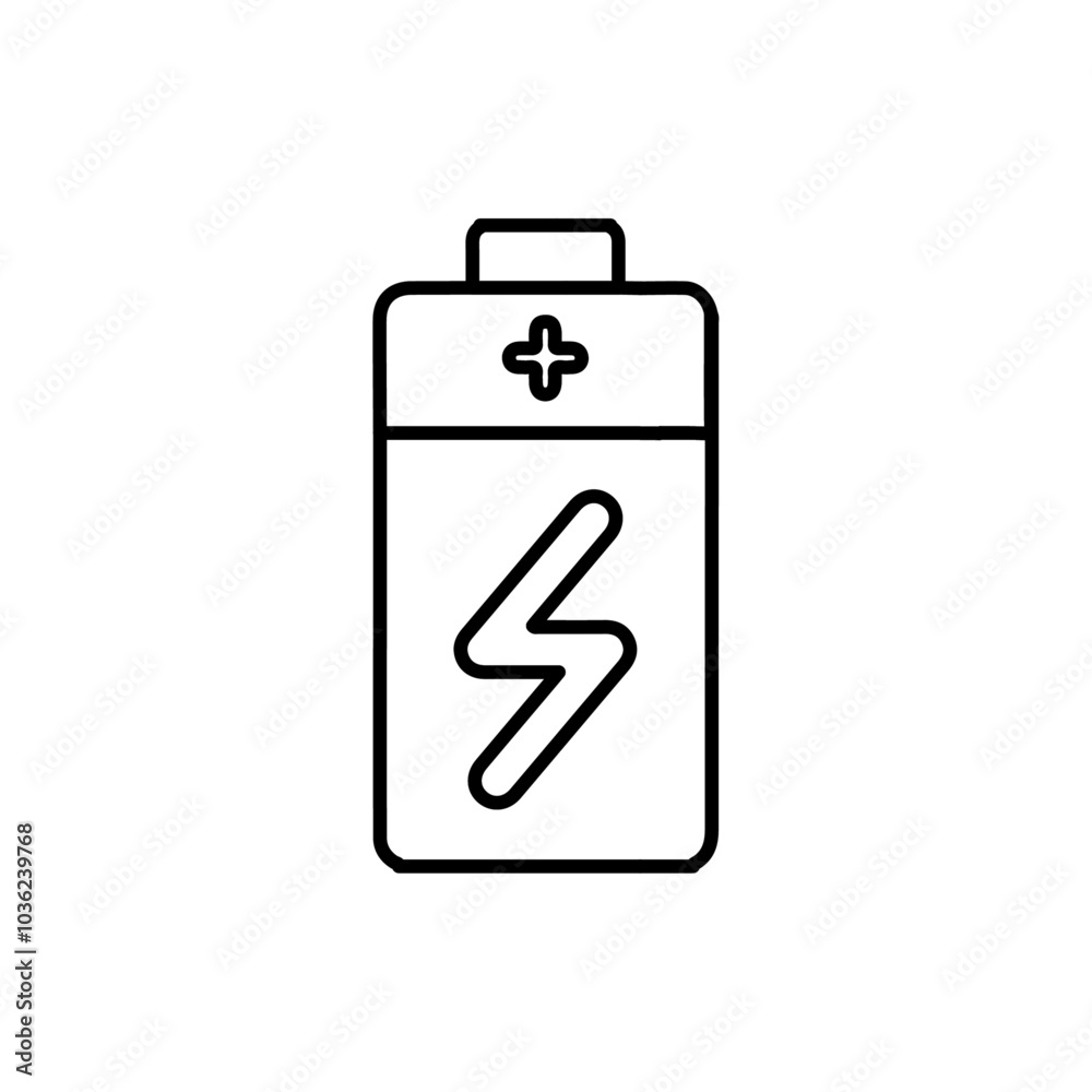 battery icon Flat logo isolated symbol battery icon Flat logo isolated symbol
