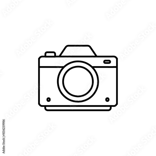 camera icon Flat logo isolated symbol