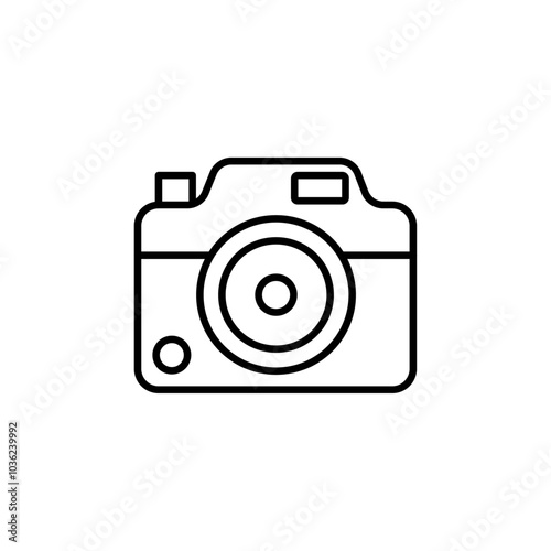 camera icon Flat logo isolated symbol