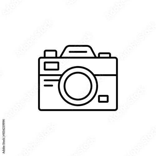 camera icon Flat logo isolated symbol