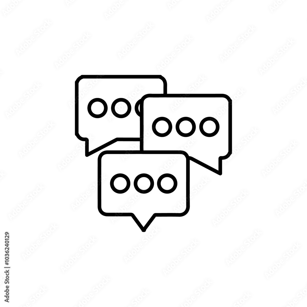 chat icon Flat logo isolated symbol