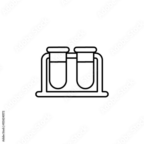 chemical test tube icon Flat logo isolated symbol