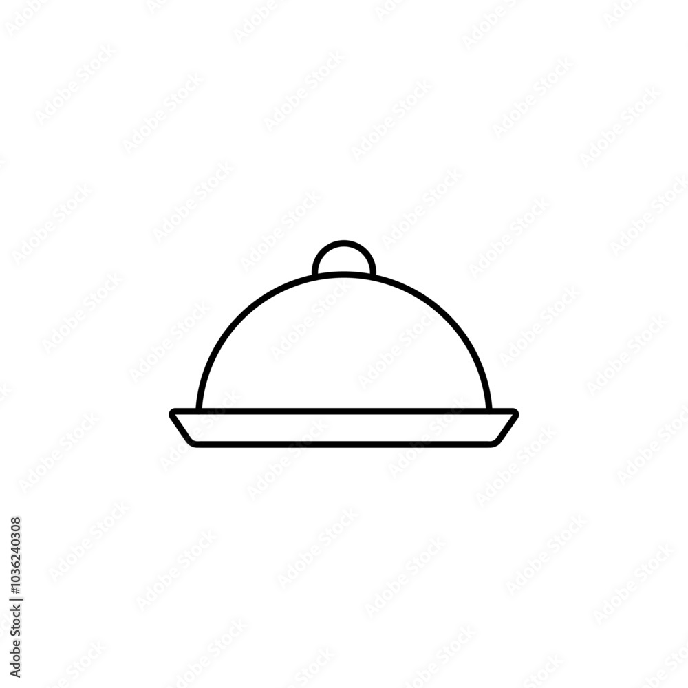 cloche icon Flat logo isolated symbol cloche icon Flat logo isolated symbol