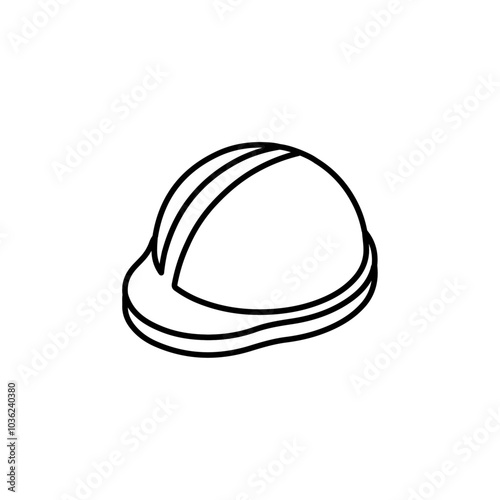 construction helmet icon Flat logo isolated symbol photo