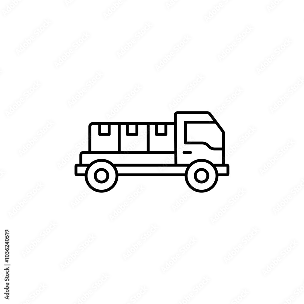 delivery truck icon Flat logo isolated symbol delivery truck icon Flat logo isolated symbol