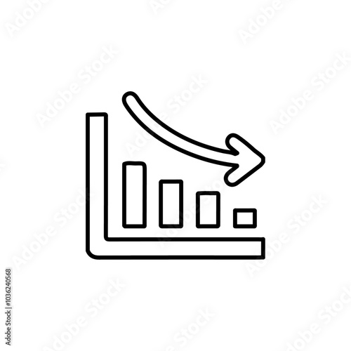 downfall icon Flat logo isolated symbol