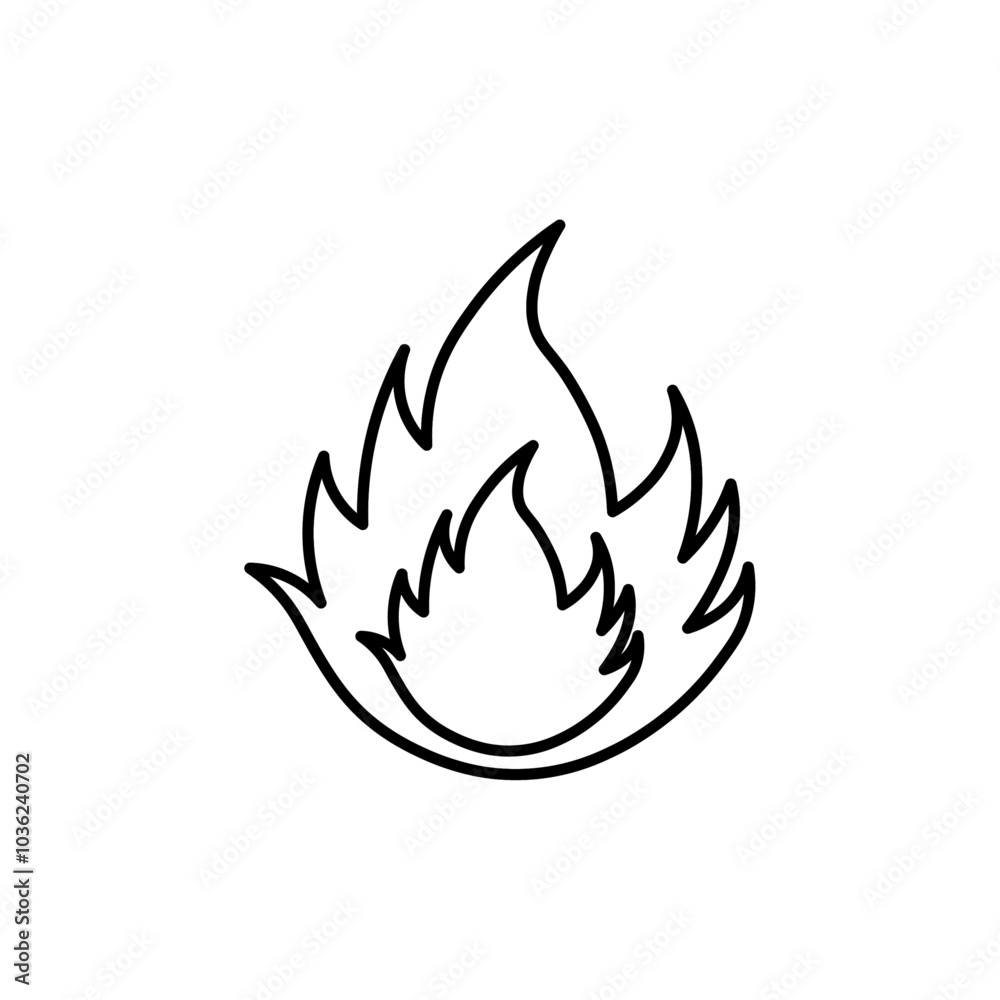 fire icon Flat logo isolated symbol fire icon Flat logo isolated symbol