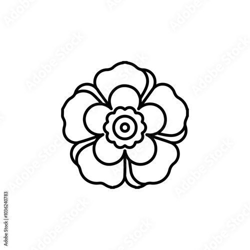 flower icon Flat logo isolated symbol