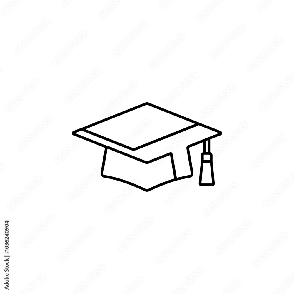 graudation hat icon Flat logo isolated symbol graudation hat icon Flat logo isolated symbol