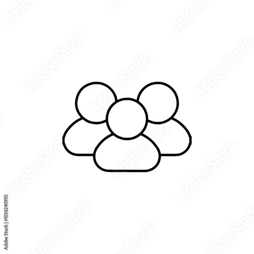 group icon Flat logo isolated symbol
