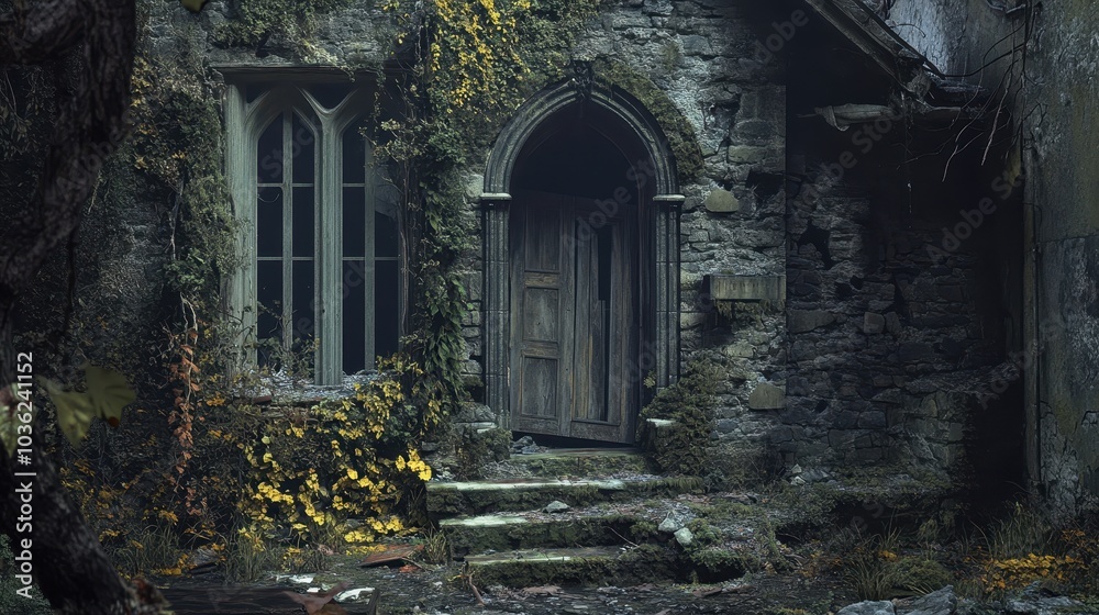 Obraz premium ruin crumbling house