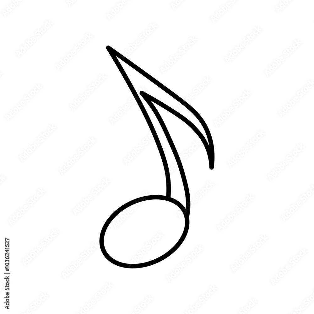 music note icon Flat logo isolated symbol music note icon Flat logo isolated symbol