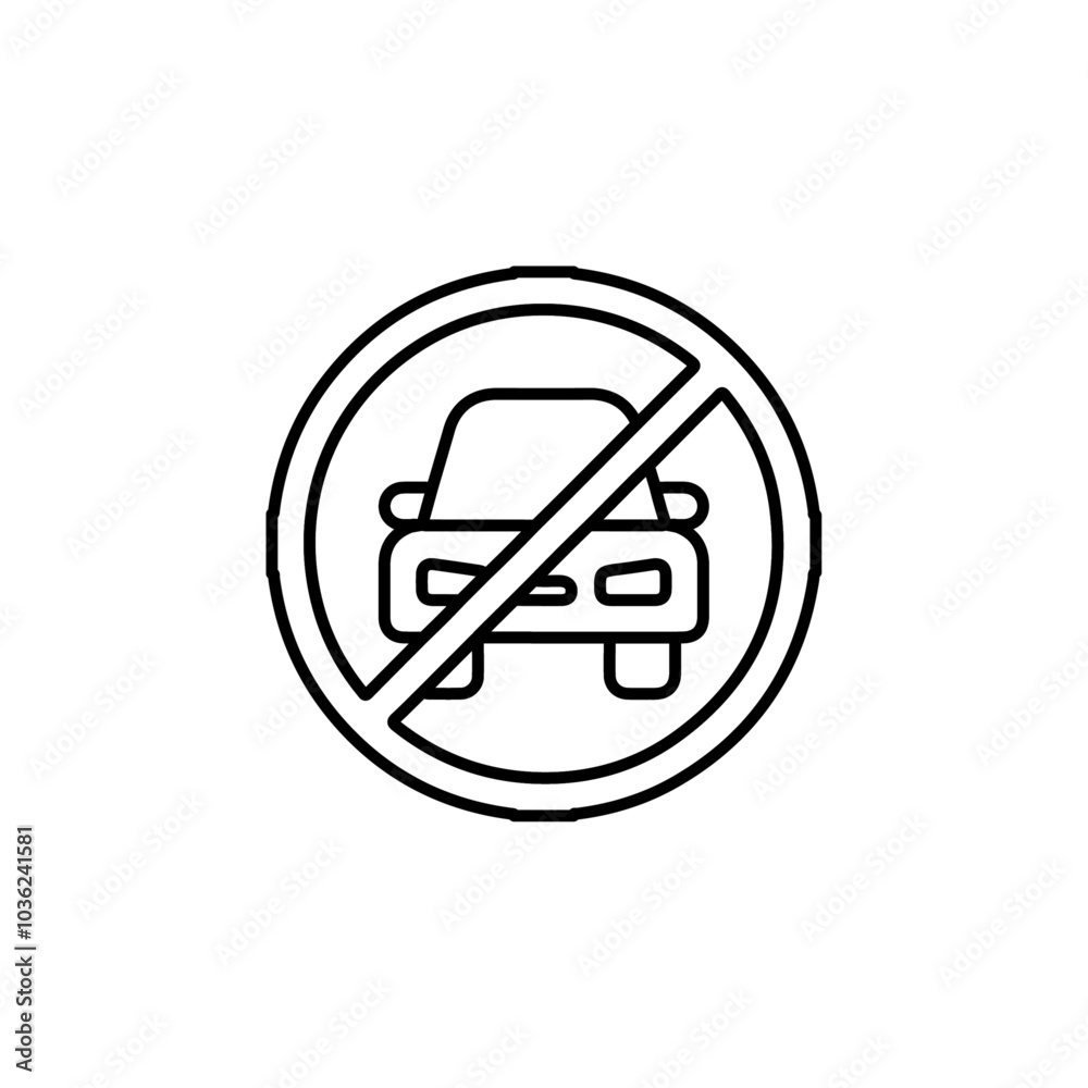 no parking icon Flat logo isolated symbol no parking icon Flat logo isolated symbol