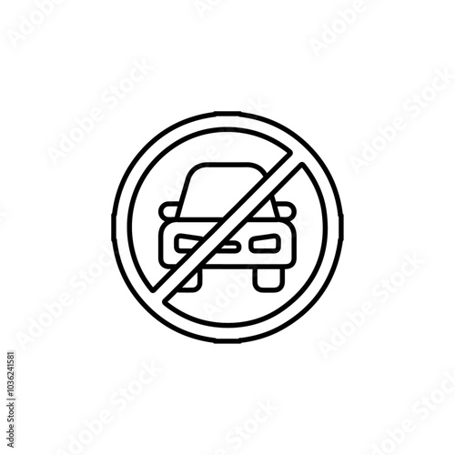 Free Download no parking icon Flat logo isolated symbol - GFXLoad