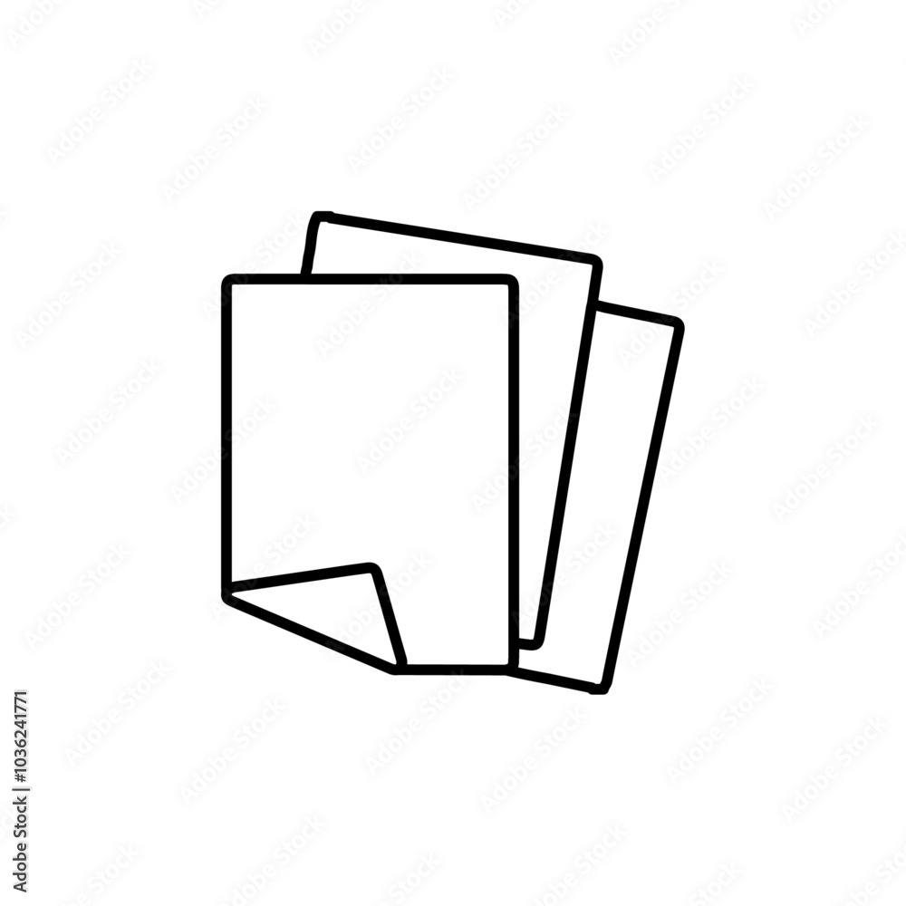 papers icon Flat logo isolated symbol papers icon Flat logo isolated symbol