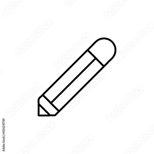 pencil icon Flat logo isolated symbol