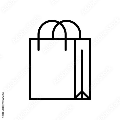 shopping bag icon Flat logo isolated symbol