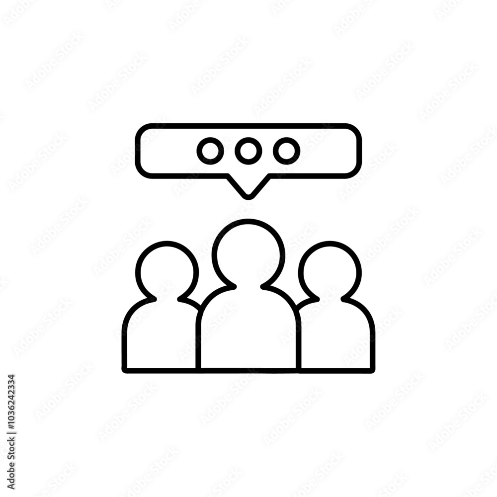 talking icon Flat logo isolated symbol