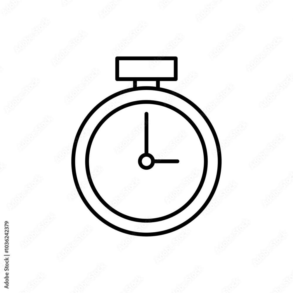 timer icon Flat logo isolated symbol timer icon Flat logo isolated symbol