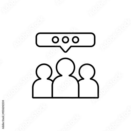 talking icon Flat logo isolated symbol