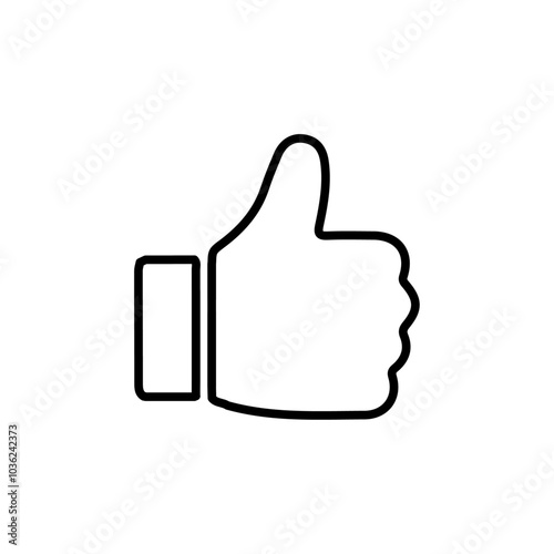 thumbs up icon Flat logo isolated symbol