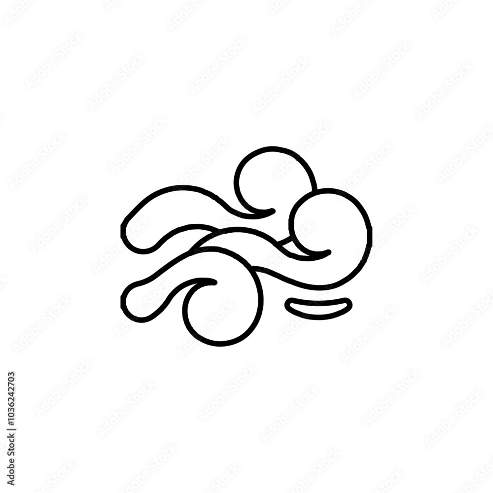 wind icon Flat logo isolated symbol wind icon Flat logo isolated symbol
