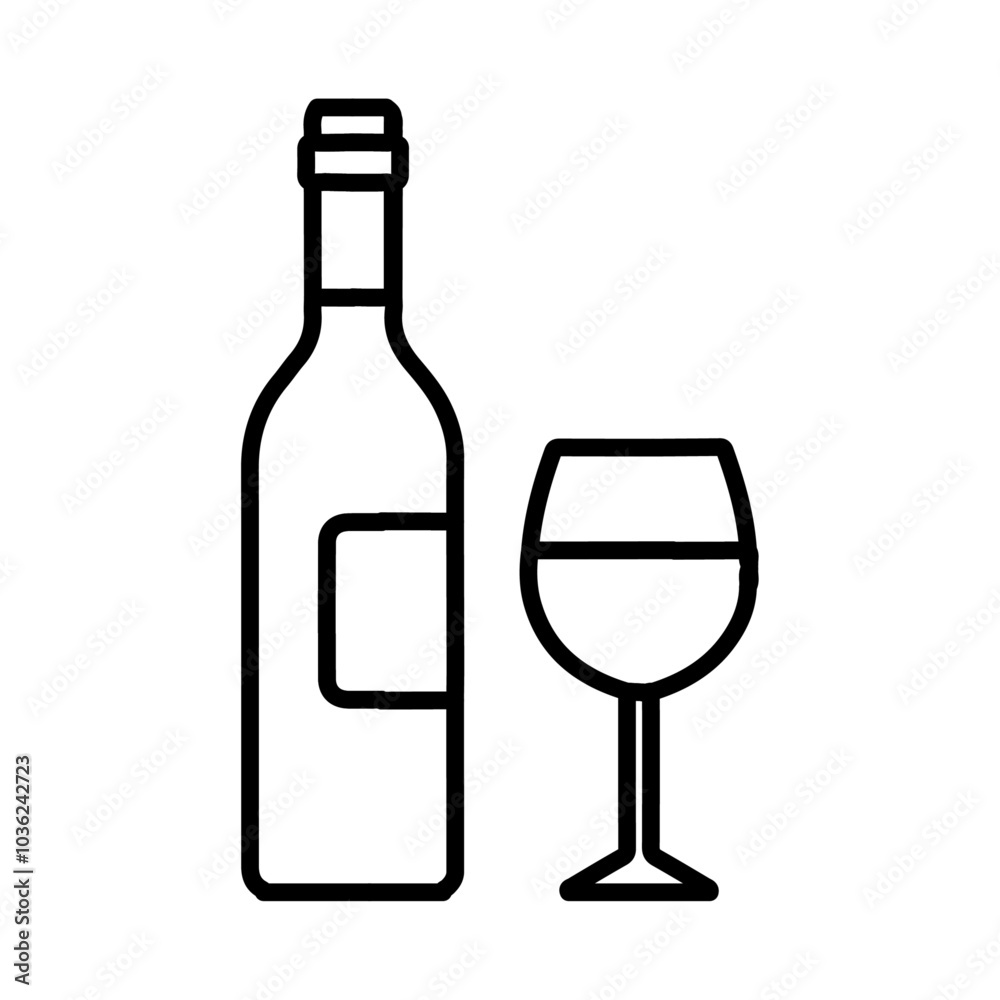 wine icon Flat logo isolated symbol wine icon Flat logo isolated symbol