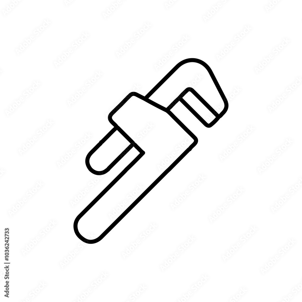 wrench icon Flat logo isolated symbol wrench icon Flat logo isolated symbol