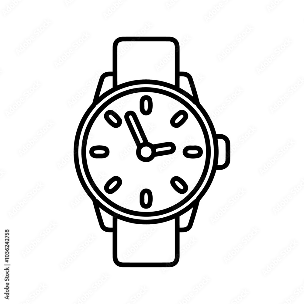 wrist watch icon Flat logo isolated symbol wrist watch icon Flat logo isolated symbol