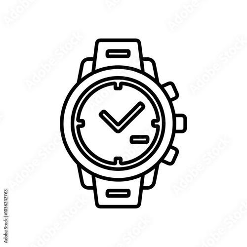 wrist watch icon Flat logo isolated symbol