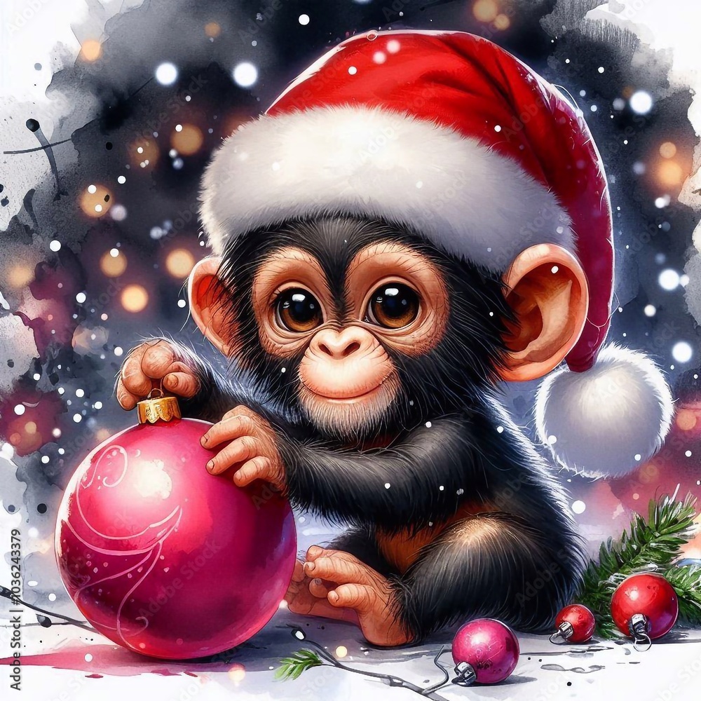 Gorilla zu Weihnachten Gorilla zu Weihnachten