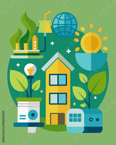 An appliance manufacturer designs their products to be energyefficient reducing energy consumption and promoting sustainability.. Vector illustration