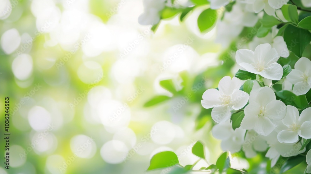 Blooming White Flowers in Nature Blooming White Flowers in Nature